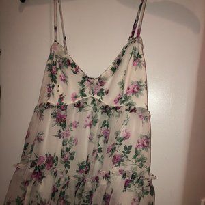 Abercrombie and Fitch white tank top with roses